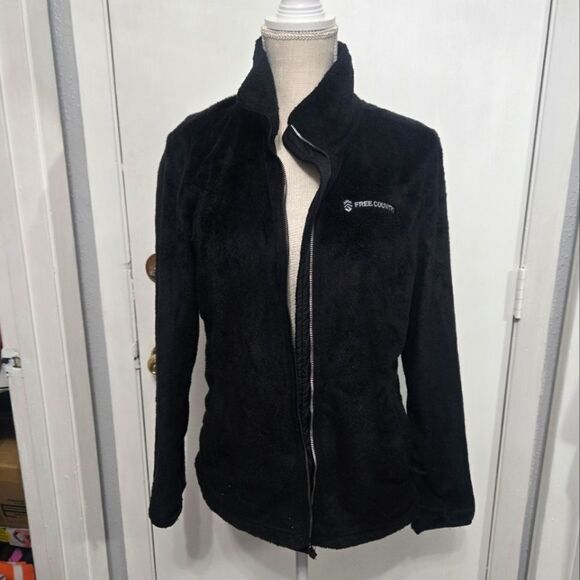Free Country Women's Black Faux Fur/sherpa Full Zip Fleece Jacket Size medium - Picture 1 of 9